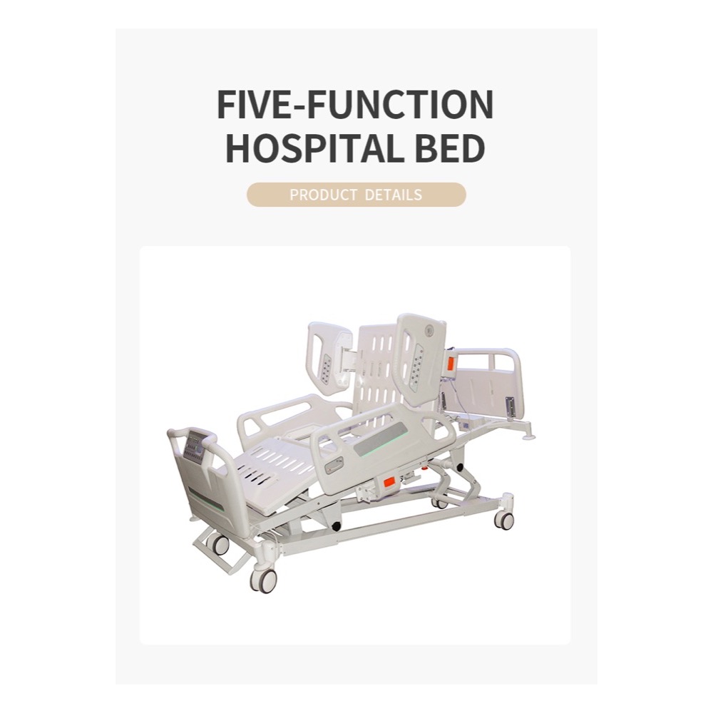 Five-function electric hospital bed, product view 6