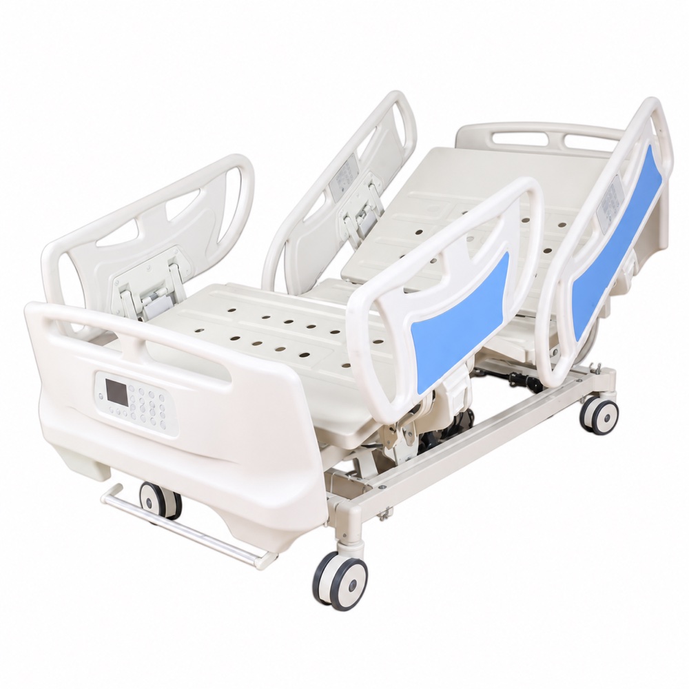 Five-function electric hospital bed with weighing scale, product detail 1