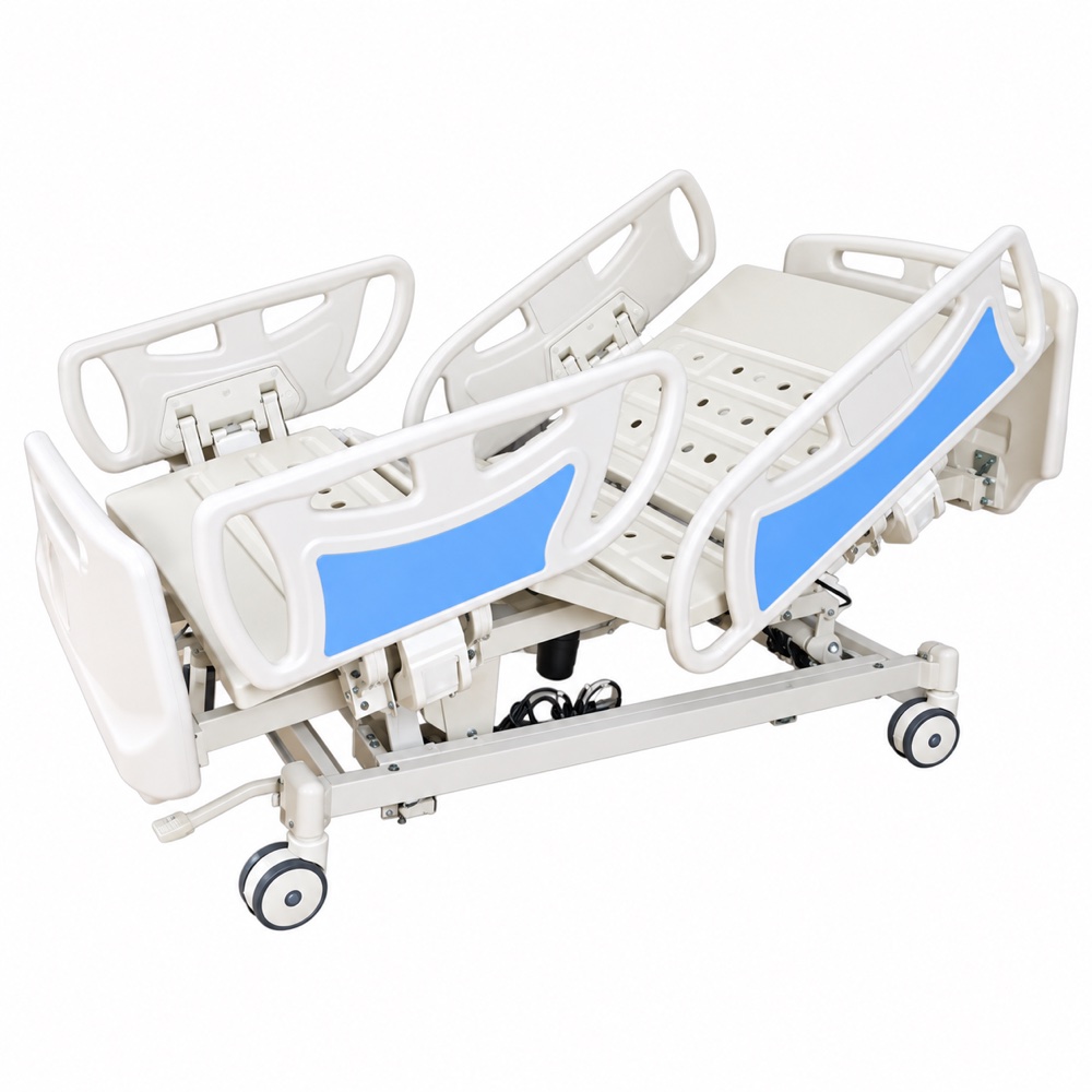 Five-function electric hospital bed with weighing scale, product detail 2