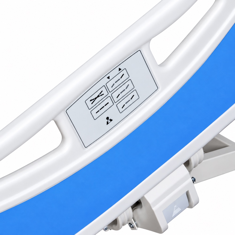 Five-function electric hospital bed with weighing scale, product view 3
