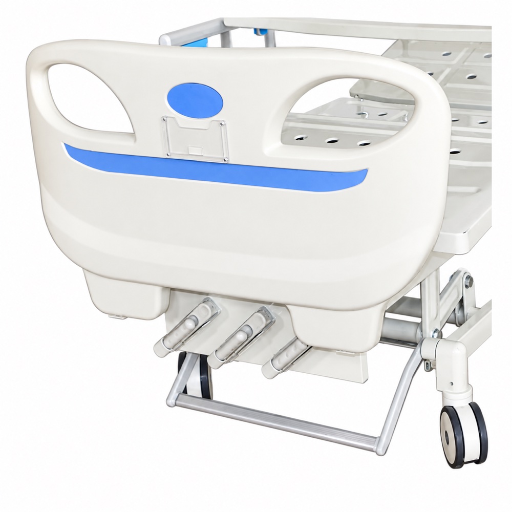 Three-function manual hospital bed, product view 2