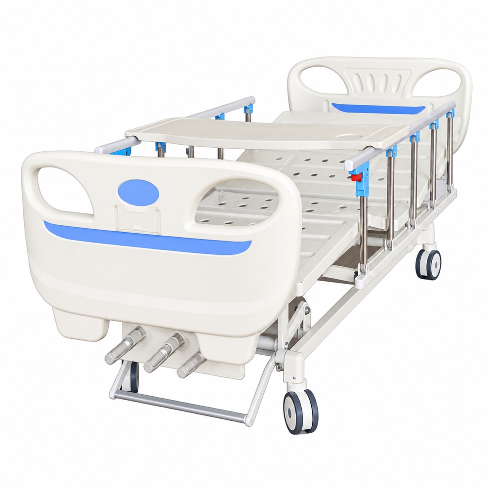 Three-function manual hospital bed, product view 3