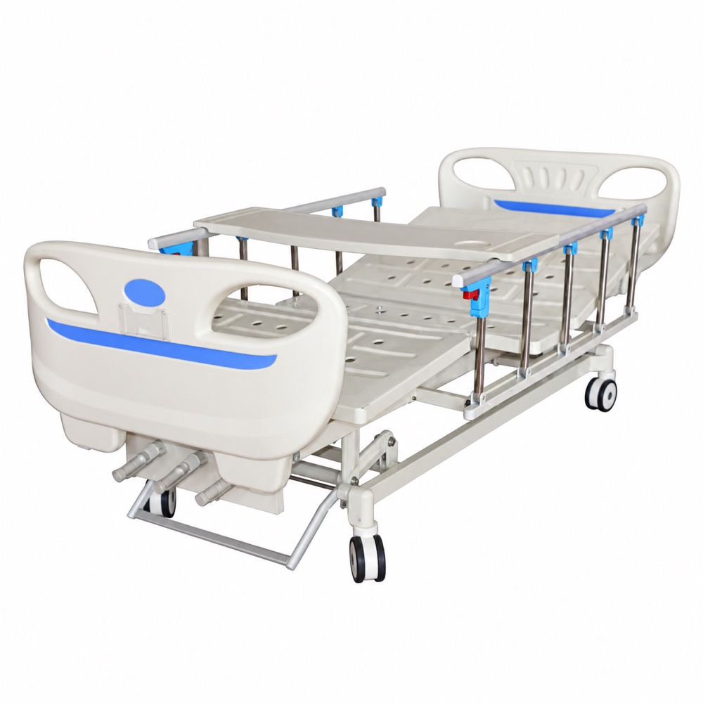 Three-function manual hospital bed, product view 4