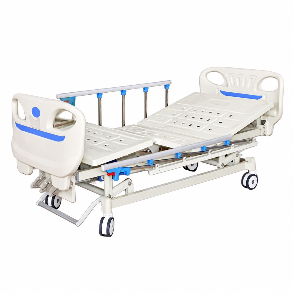 Three-function manual hospital bed, product view 5