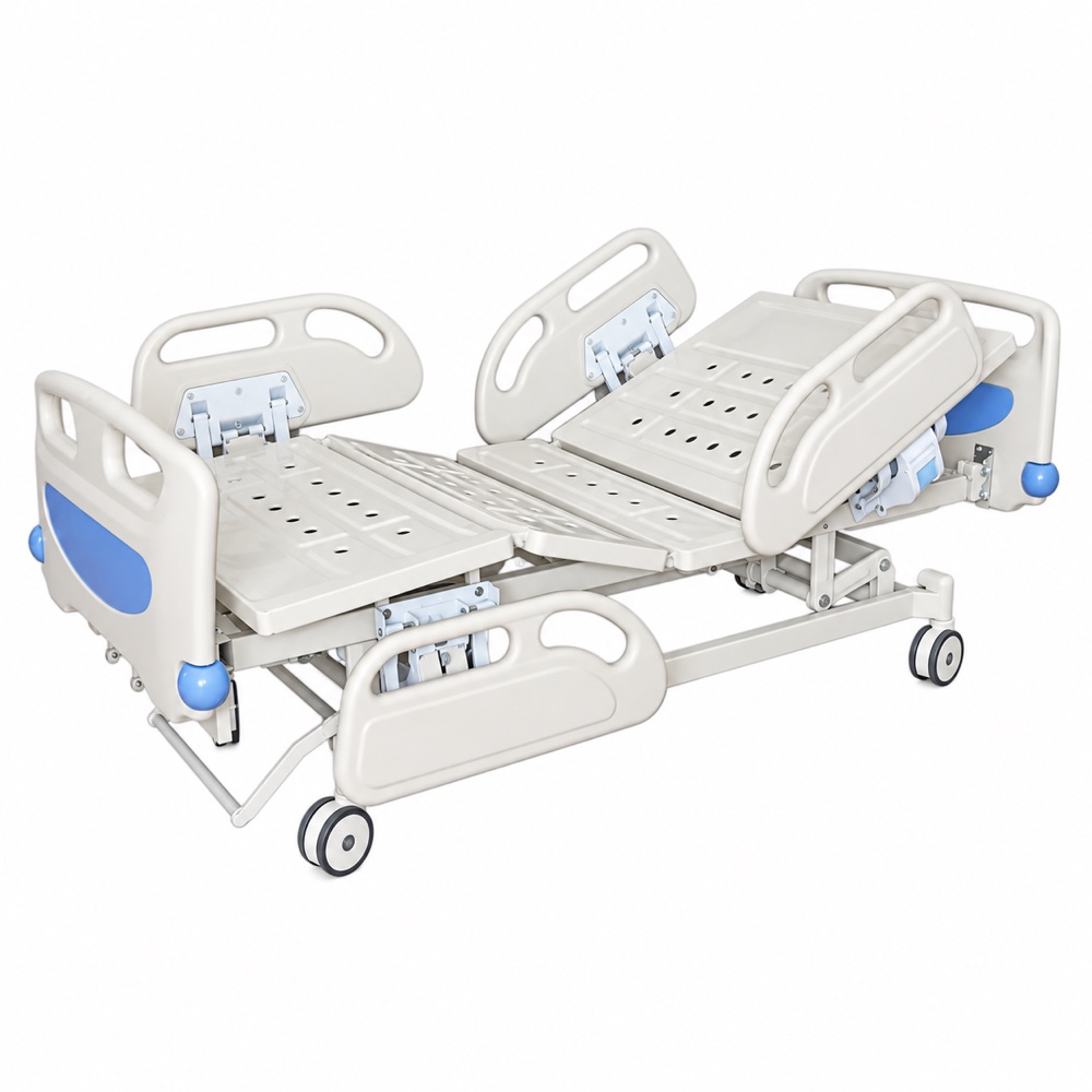 Three-function manual hospital bed, product view 4