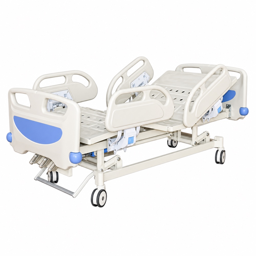 Three-function manual hospital bed, product view 6